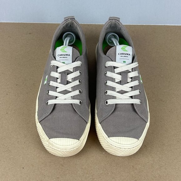 Cariuma OCA Canvas Sneakers Womens 8.5 Mens 7 Gray Lace Up Low Top Casual - Picture 2 of 10